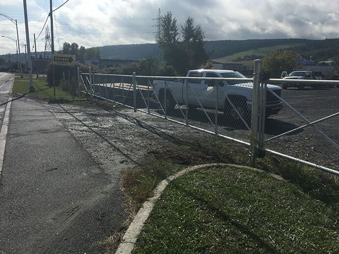 clôture barrière coulissante